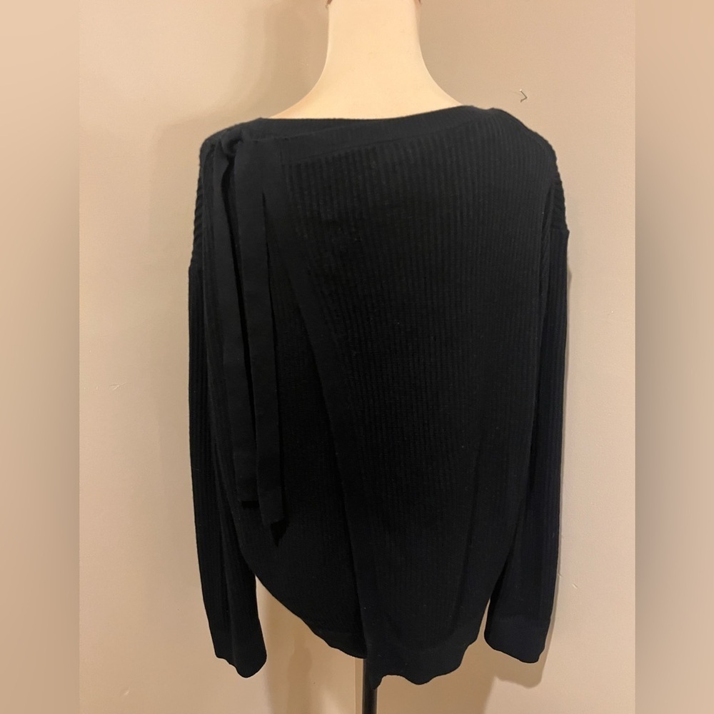 Vince Black Cashmere Blend Sweater with Back Tie Detail, size M - Picture 6 of 12